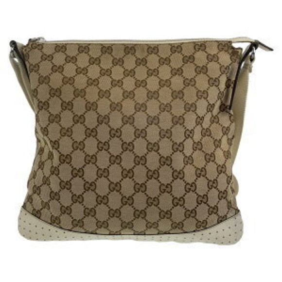 GUCCI GG Pattern Beige Canvas Crossbody - Picture 2 of 9